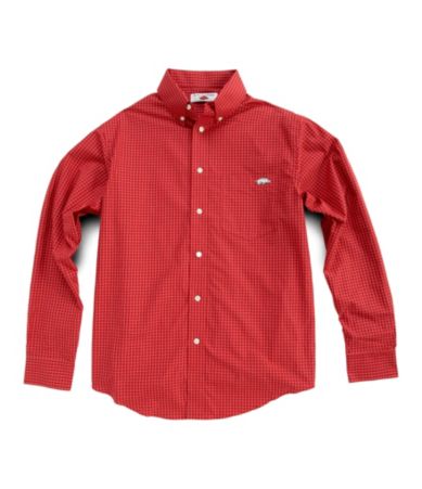 The Razorback Collection Plaid Poplin Sportshirt