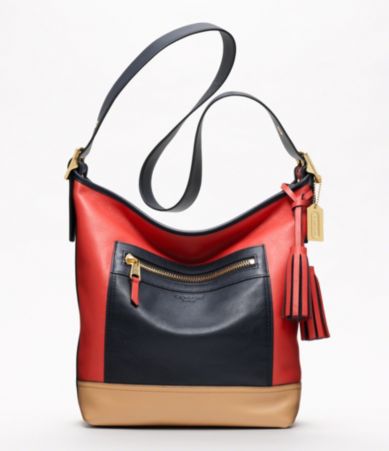 COACH LEGACY COLORBLOCK LEATHER DUFFLE