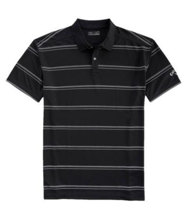 Callaway Big & Tall Razor Mesh Striped Gold Polo Shirt