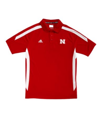 Adidas University of Nebraska Sideline Polo Shirt