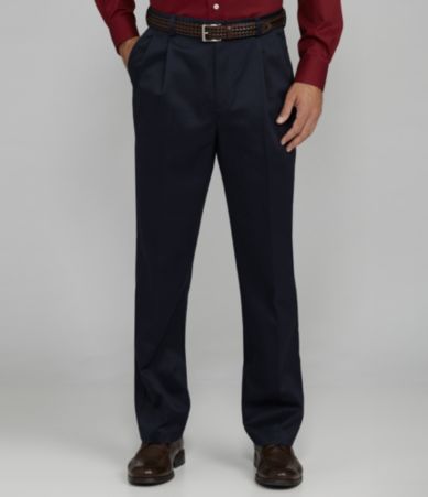 Roundtree & Yorke Pleated Inno-Flex Travel Smart Twill Pants