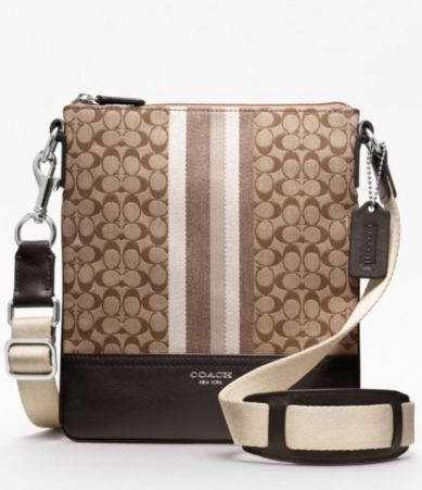 COACH LEGACY SIGNATURE STRIPE SWINGPACK