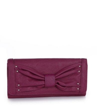 Kate Landry Big Bow Checkbook Clutch