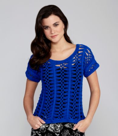 Gianni Bini Corina Crochet Knit Top  Dillards 