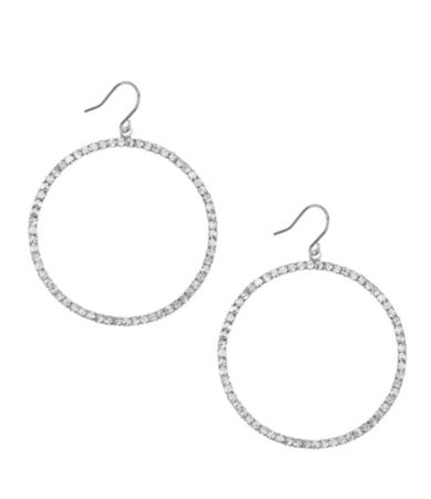 Cezanne Crystal Circle Hoop Earrings