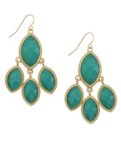 Natasha Accessories Trio Drop Chandelier Earrings
