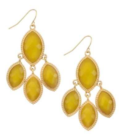 Natasha Accessories Trio Drop Chandelier Earrings