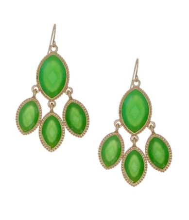 Natasha Accessories Trio Drop Chandelier Earrings