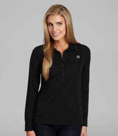 Anne Klein Long Sleeve Knit Polo Top  Dillards 