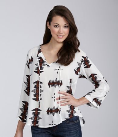 BB Dakota Tribal Print Blouse  Dillards 