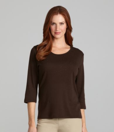 TanJay Embellished Scoopneck Top