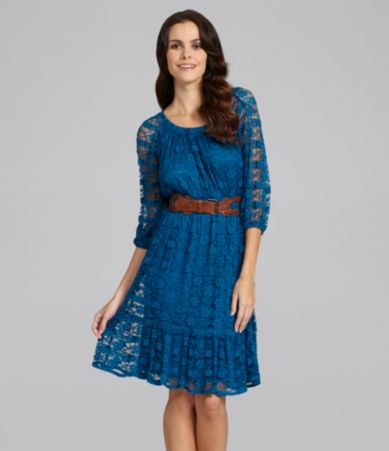 I.N. Studio Lace Peasant Dress