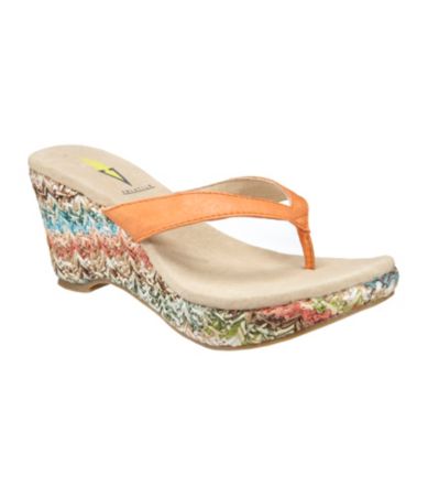 Volatile Girl Talk Wedge Thong Sandals