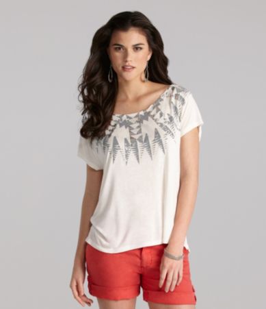 Gianni Bini Rabiah Tribal-Print Knit Top