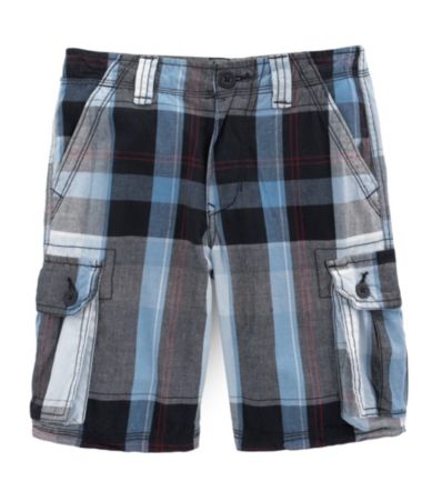 Levi�s 8-18 Plaid Printed Cargo Shorts