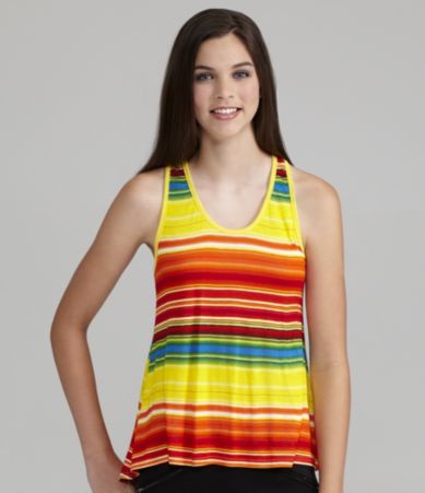 Copper Key Stripe Ladder Back Tank