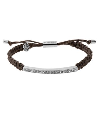 Michael Kors Macrame Pave Bar Bracelet
