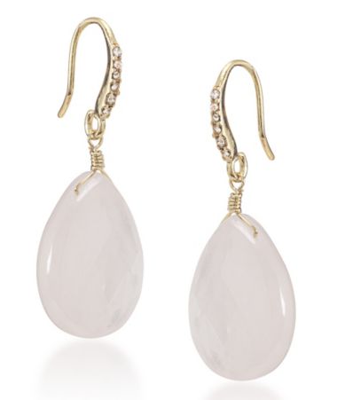 Carolee Rockstars Genuine Stone Teardrop Earrings