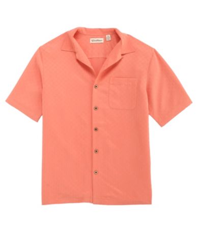 Caribbean Big & Tall Solid Check Textured Shirt