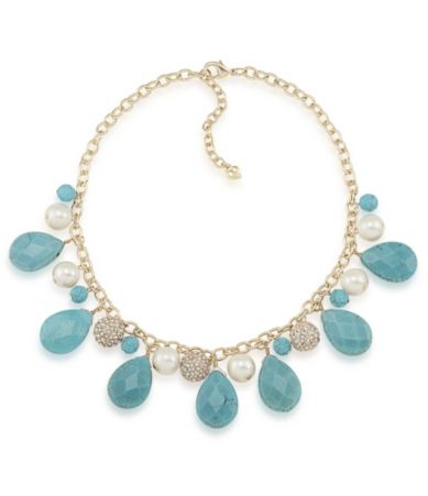 Carolee Rockstars Genuine Stone Statement Necklace