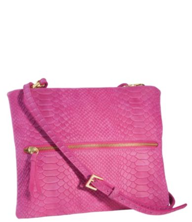 Gigi New York Embossed Python Crossbody Clutch