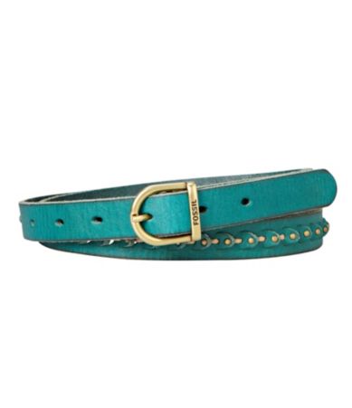 Fossil Studded Skinny Belt