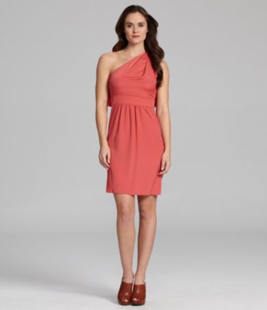 Vince Camuto Pleated One-Shoulder Dress