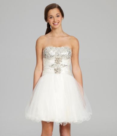 Darlin Sequin Embellished Ballerina Dress  Dillards 