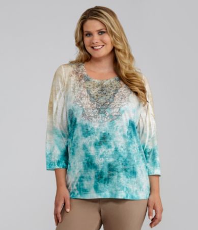 Reba Woman Mosaic Lace Sublimation Top