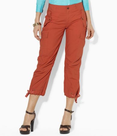 Lauren Ralph Lauren Cropped Cotton Poplin Cargo Pants