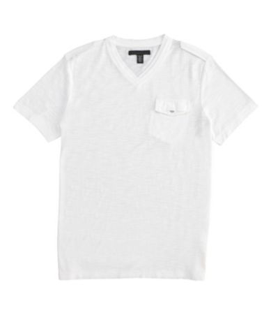 Kenneth Cole New York Double Layer Slub V-Neck Tee