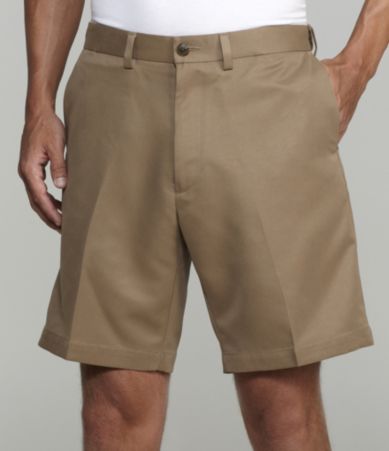 Roundtree & Yorke Big & Tall Microfiber Flat-Front Expander Shorts