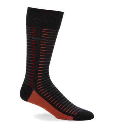 Calvin Klein Variegated Broken-Striped Fashion Socks