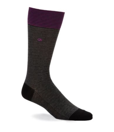 Calvin Klein Chevron-Striped Fashion Socks