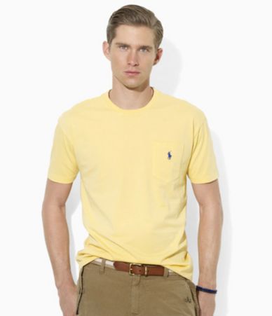 Polo Ralph Lauren Classic-Fit Short-Sleeved Cotton Jersey Pocket Crewneck T-Shirt