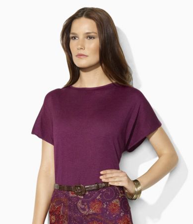 Lauren Ralph Lauren Tussah Silk Dolman-Sleeved Top