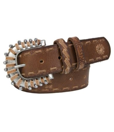 Miss Me Laced Leather Belt