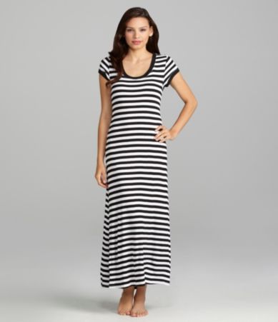Lauren Ralph Lauren Lounge Modern Essentials Striped Maxi Gown
