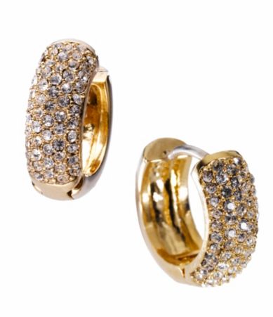 Michael Kors Pave Huggie Hoop Earrings