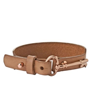 Fossil Leather Key Wrist-Wrap Bracelet