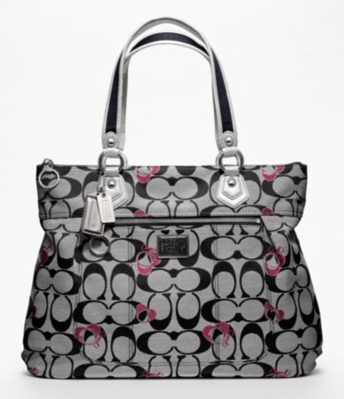 COACH POPPY SIGNATURE GLAM TOTE