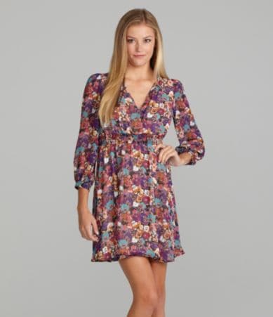 GB 3/4-Sleeve Printed Dress