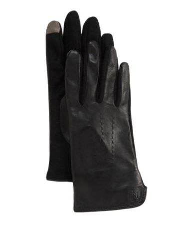 Lauren Ralph Lauren Cut And Sew Leather Tech Gloves