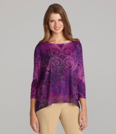 Westbound Petites Sharkbite Sublimation Top