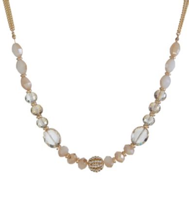 Cezanne Beaded Pave Frontal Necklace