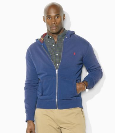 Polo Ralph Lauren Big & Tall Full-Zip Lightweight Fleece Hooded Sweatshirt
