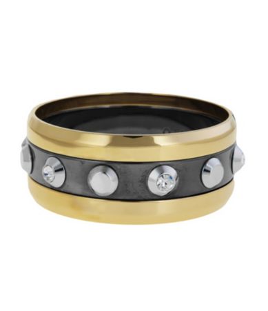 Vince Camuto Tri-Tone Studded Bangle Bracelet