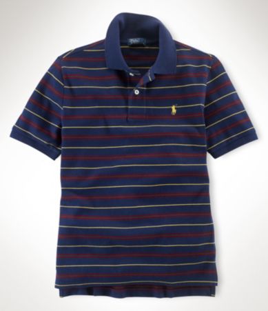 Ralph Lauren Childrenswear 8-20 Striped Mesh Polo Shirt
