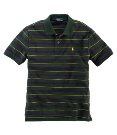 Ralph Lauren Childrenswear 8-20 Striped Mesh Polo Shirt