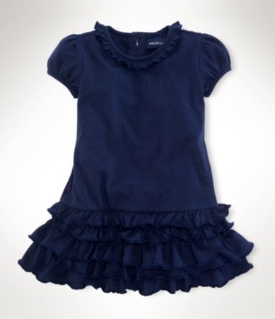 Ralph Lauren Childrenswear Newborn Ruched Dress